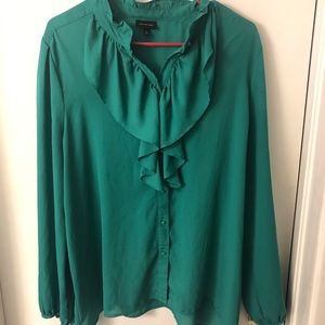 Who What Wear XL kelly green blouse